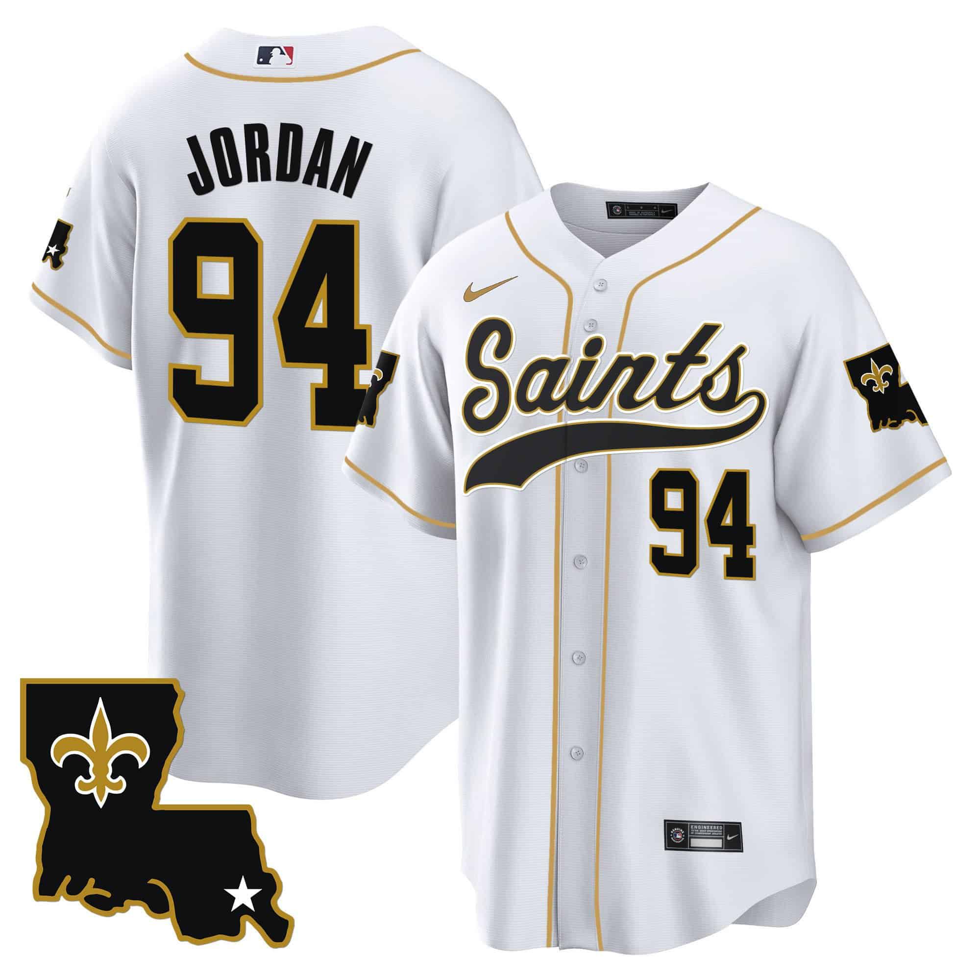 Men New Orleans Saints 94 Jordan White 2024 Nike 1987 Legacy Cool Base NFL Jersey
